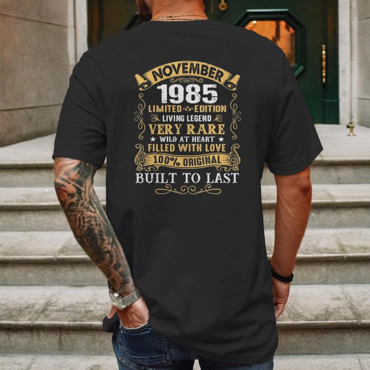 Vintage 36Th Birthday November 1985 Gift 36 Years Old Mens Back Print T-shirt Gifts for Men