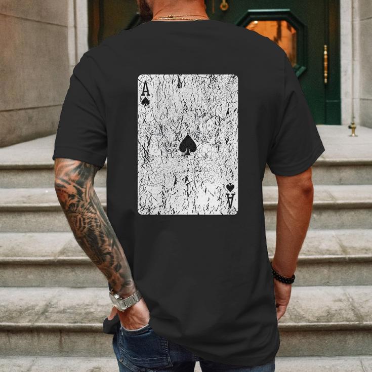 Vintage Ace Of Spades Mens Back Print T-shirt Gifts for Men