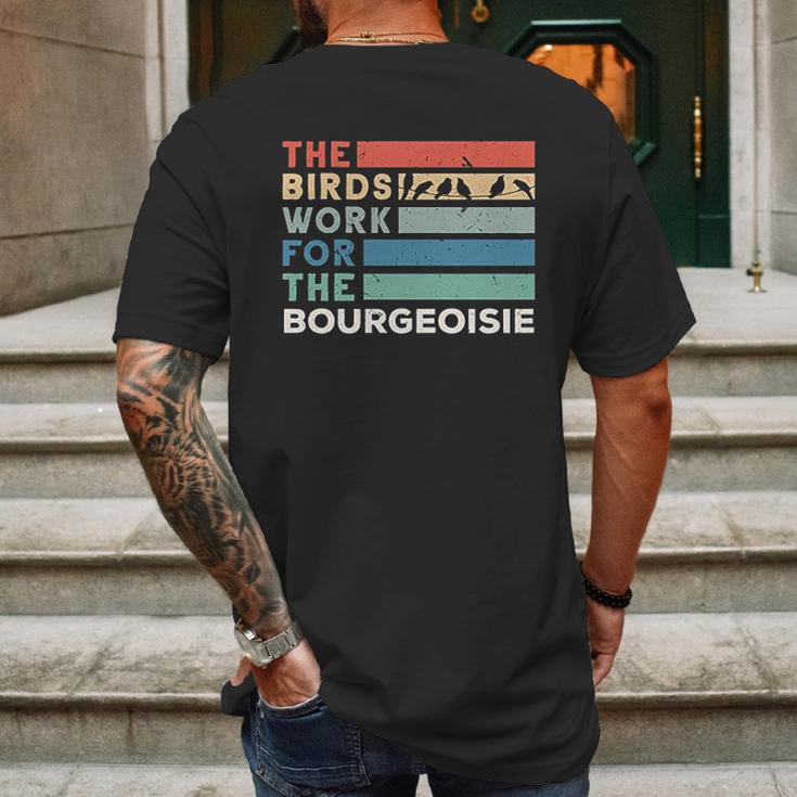 Vintage The Birds Work For The Bourgeoisie Mens Back Print T-shirt Gifts for Men