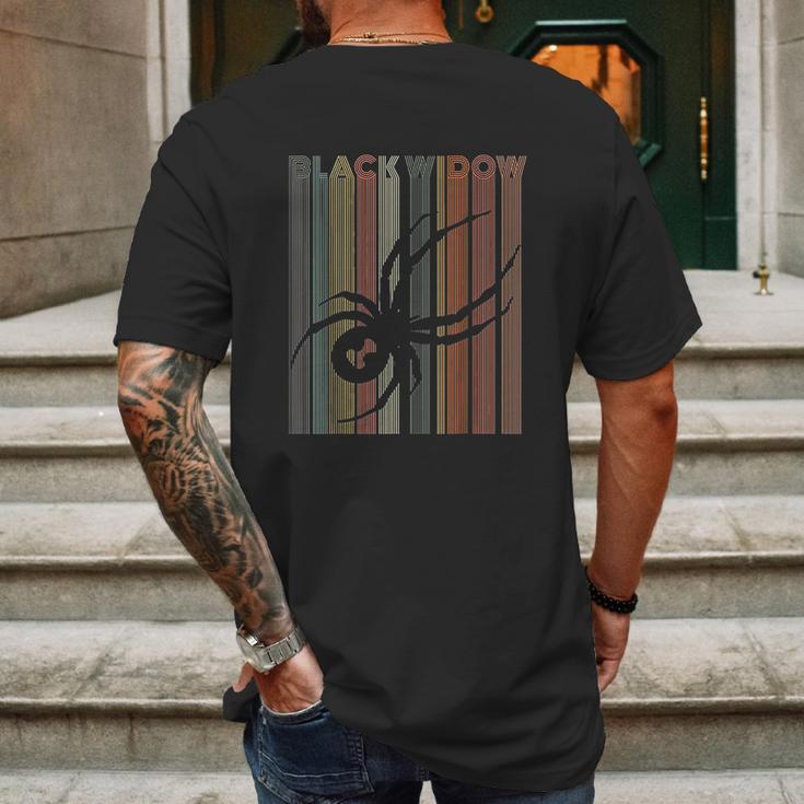 Vintage Black Widow Retro Spider Mens Back Print T-shirt Gifts for Men