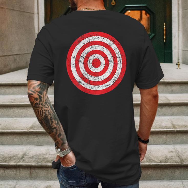 Vintage Bullseye Target Bulls Eye Gift Joke Mens Back Print T-shirt Gifts for Men