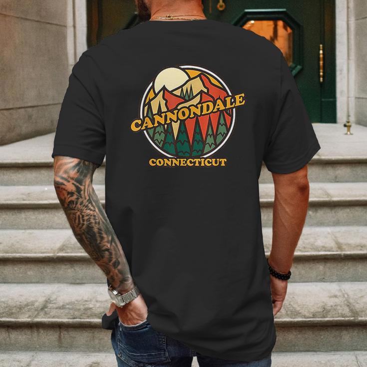 Vintage Cannondale Connecticut Mountain Hiking Souvenir Mens Back Print T-shirt Gifts for Men