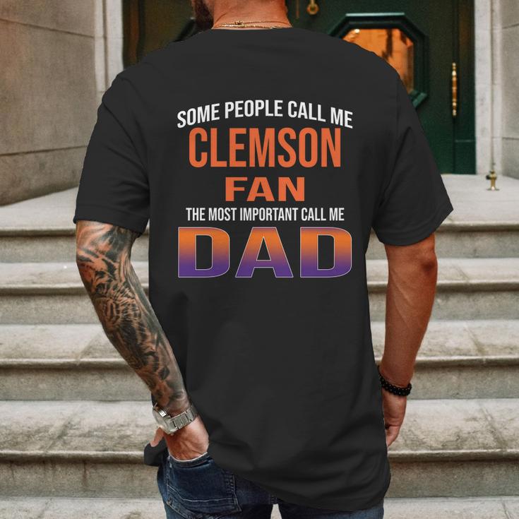 Vintage I Am A Clemson Fan Dad Mens Back Print T-shirt Gifts for Men