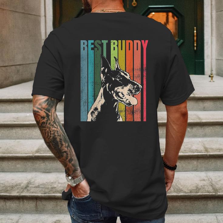 Vintage Doberman Pinscher Mens Back Print T-shirt Gifts for Men