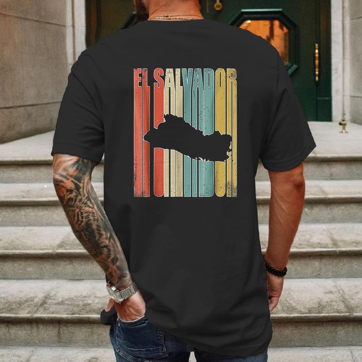 Vintage El Salvador Mens Back Print T-shirt Gifts for Men