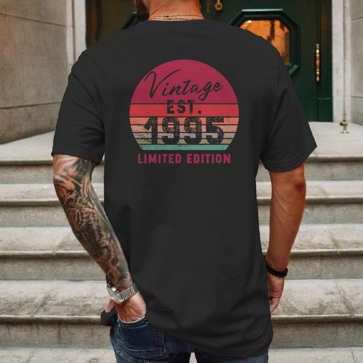 Vintage Est 1995 Limited Edition 27 Years Old 27Th Birthday Mens Back Print T-shirt Gifts for Men