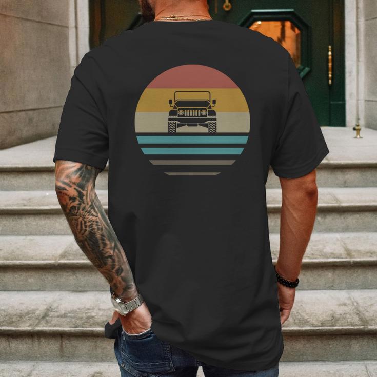 Vintage Jeeps Retro 70S Distressed Off Road Mens Back Print T-shirt Gifts for Men