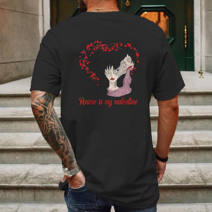 Vintage Junji Ito Gifts Anime Is My Valentine Tomie Manga Mens Back Print T-shirt Gifts for Men