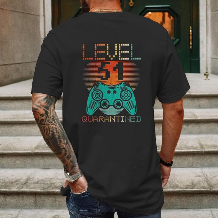 Vintage Level 51 Social Distancing Mens Back Print T-shirt Gifts for Men