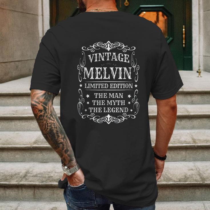 Vintage The Man Melvin Mens Back Print T-shirt Gifts for Men