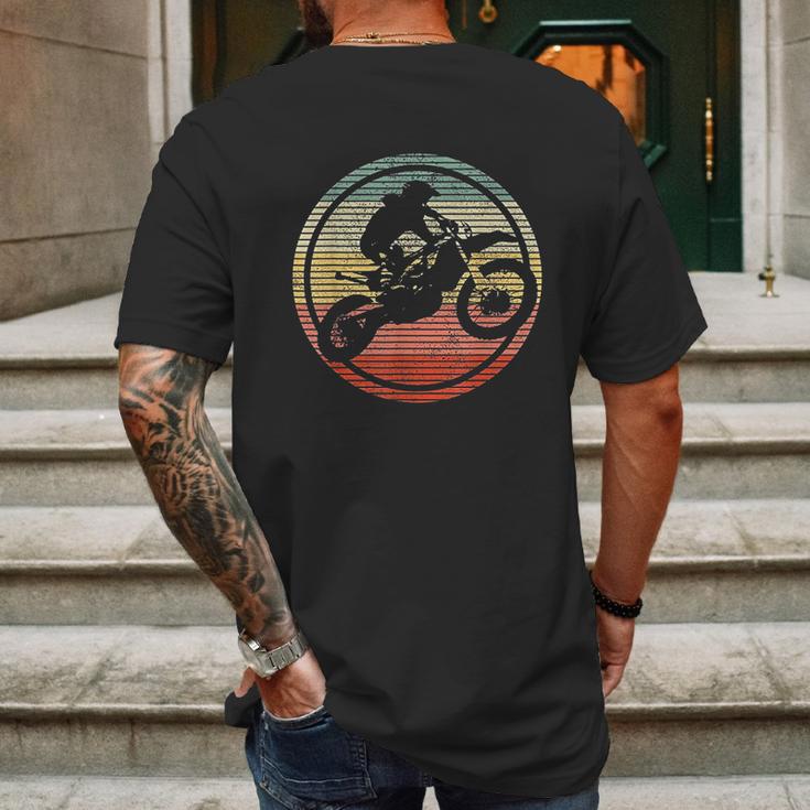 Vintage Motocross Bike Enduro Biker Mens Back Print T-shirt Gifts for Men