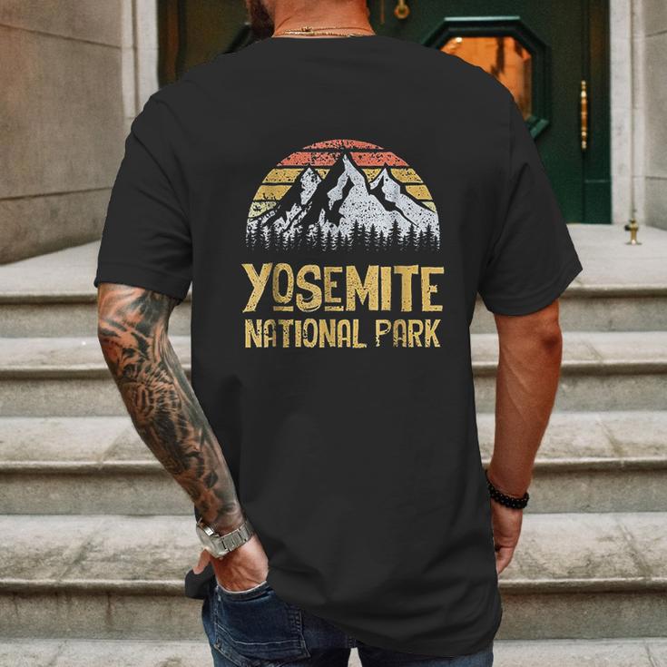 Vintage Retro Yosemite National Park Mens Back Print T-shirt Gifts for Men