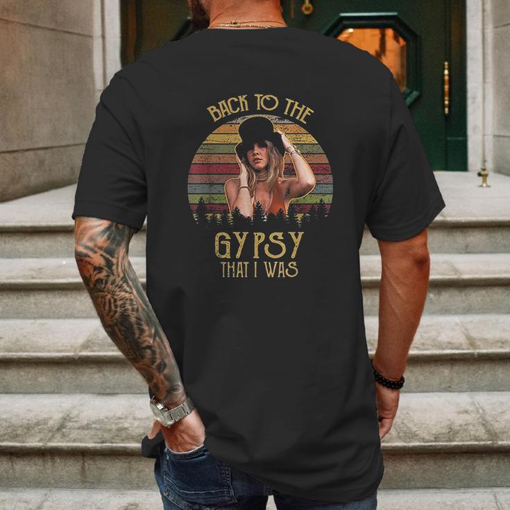 Vintage Stevie Nicks Gift March Rock On 80S 70S Mens Back Print T-shirt Gifts for Men