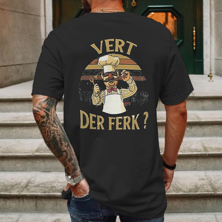 Vintage Vert Der Ferk Kitchen Fan Printed Mens Back Print T-shirt Gifts for Men