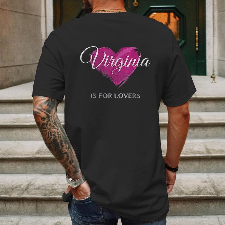 Vintage Virginia Lovers Dmv Va Mens Back Print T-shirt Gifts for Men