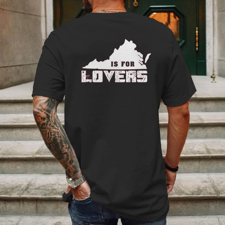 Virginia Lovers State Heart Vintage Throwback Gift Mens Back Print T-shirt Gifts for Men