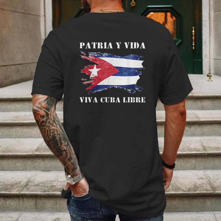 Viva Cuba Libre Patria Y Vida Mens Back Print T-shirt Gifts for Men