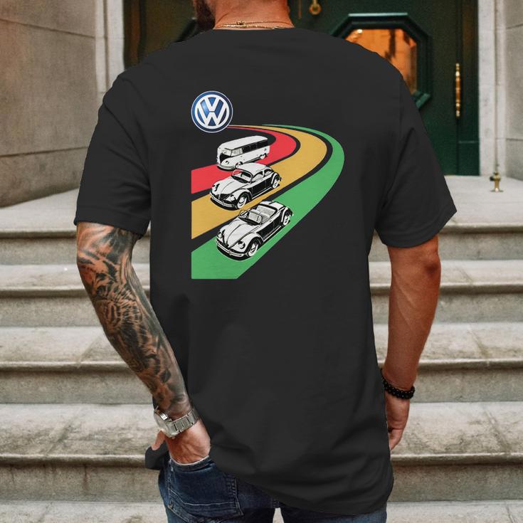 Volkswagen 3 Cars Mens Back Print T-shirt Gifts for Men