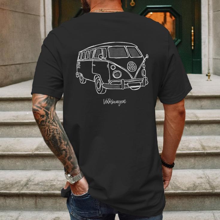 Volkswagen Camper Doodle Mens Mens Back Print T-shirt Gifts for Men