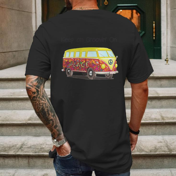 Volkswagen Peace Bus Keep On Groovin On Mens Back Print T-shirt Gifts for Men