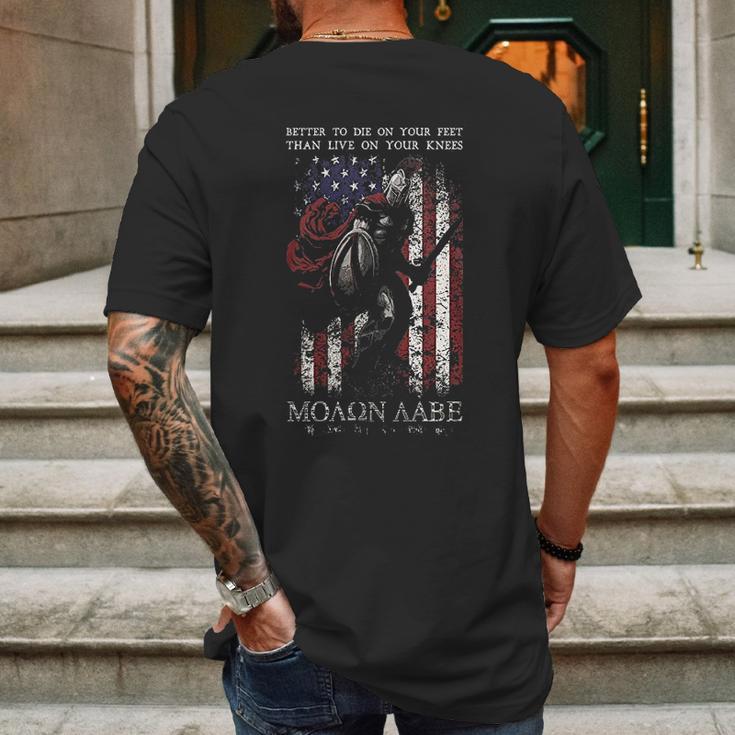 Warrior 12 Die On Your Feet Mens Back Print T-shirt Gifts for Men