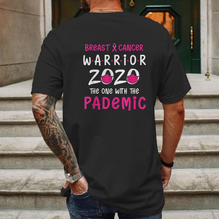 Warrior 2020 Pink Ribbon The One With Pandemic Mens Back Print T-shirt Gifts for Men