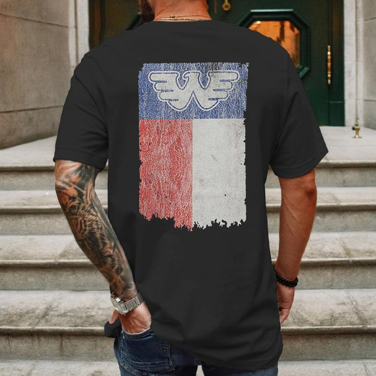 Waylon Jennings Texas Flag Mens Back Print T-shirt Gifts for Men