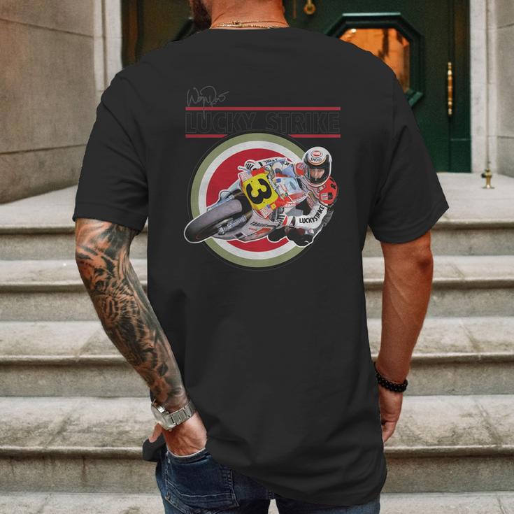 Wayne Rainey Lucky Strike Mens Back Print T-shirt Gifts for Men