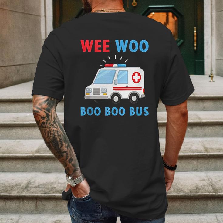 Wee Woo Boo Boo Bus Ambulance Driver Gift Mens Back Print T-shirt Gifts for Men