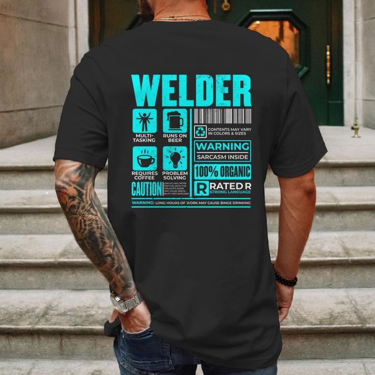 Welder Definition For Welders Funny Gift Tig Welding Arc Welding Funny Gift Mens Back Print T-shirt Gifts for Men