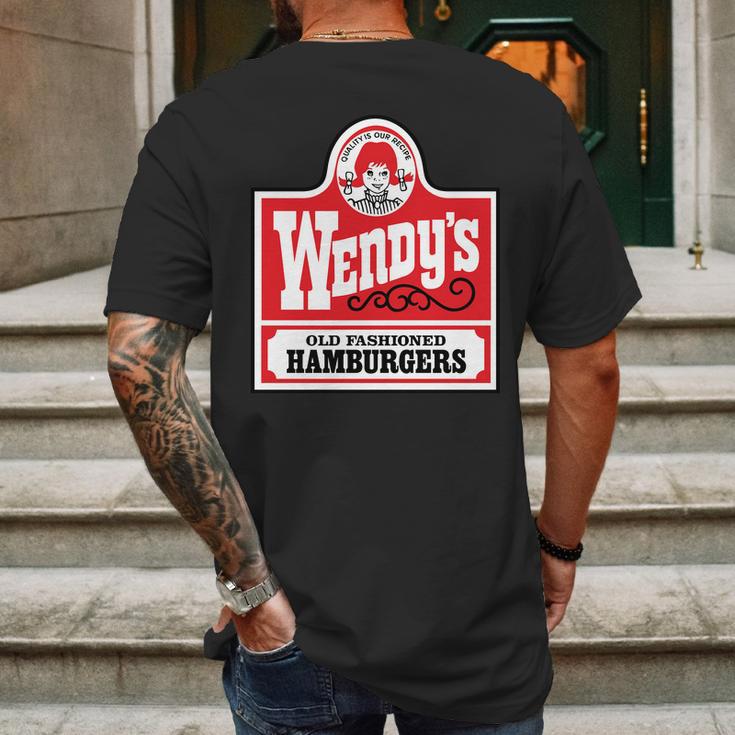 Wendys Old Fashioned Hamburgers Mens Back Print T-shirt Gifts for Men