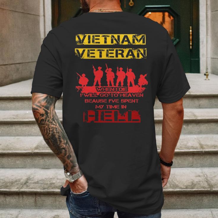 When I Die I Will Go To Heaven Vietnam Veteran Mens Back Print T-shirt Gifts for Men