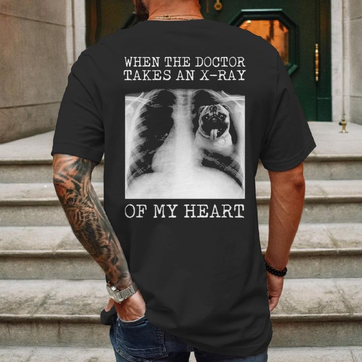 When The Doctor Takes An X Ray Of My Heart Pug Mens Back Print T-shirt Gifts for Men