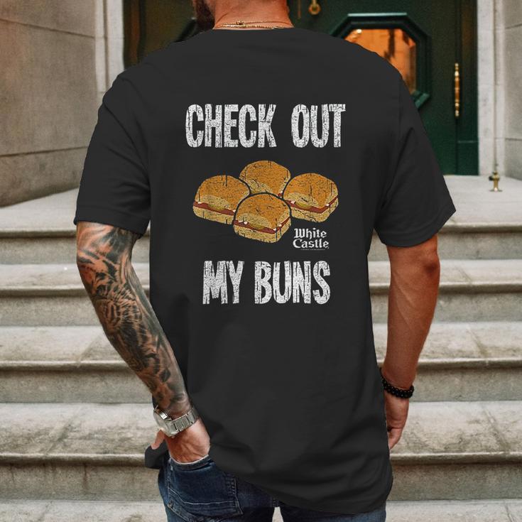 White Castle My Buns Mens Back Print T-shirt Gifts for Men