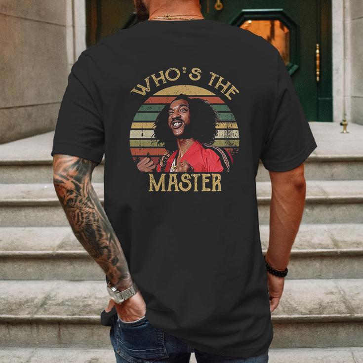 Whos The Master Vintage Mens Back Print T-shirt Gifts for Men