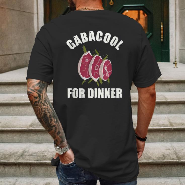 I Will Have The Gabagool For Dinner Mens Back Print T-shirt Gifts for Men