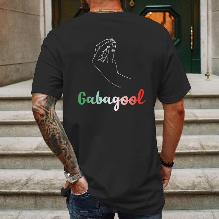 I Will Have The Gabagool Funny Fingers Mens Back Print T-shirt Gifts for Men