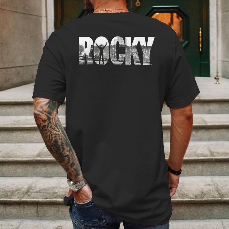 Win Rocky Win Vintage Mens Back Print T-shirt Gifts for Men