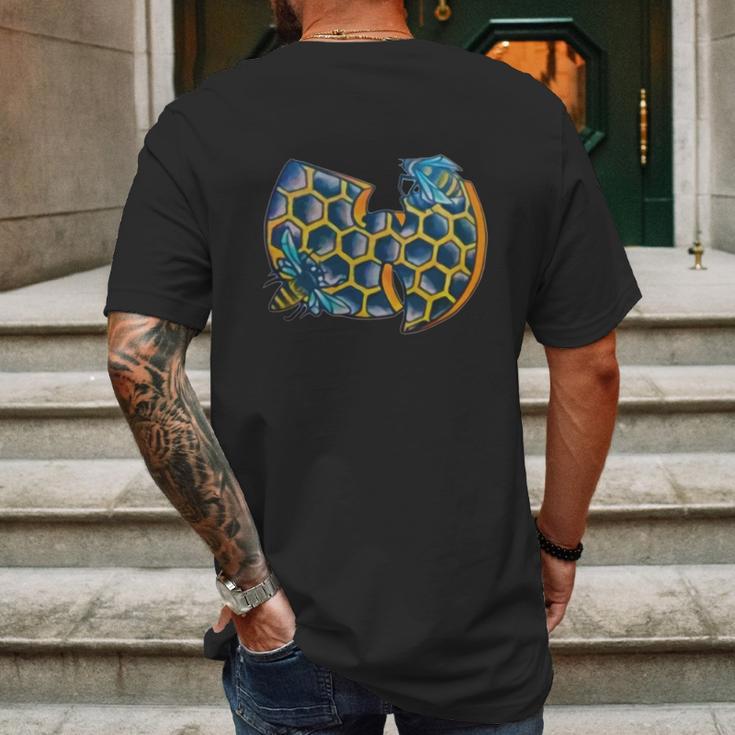 Wutang Honeycomb Mens Back Print T-shirt Gifts for Men