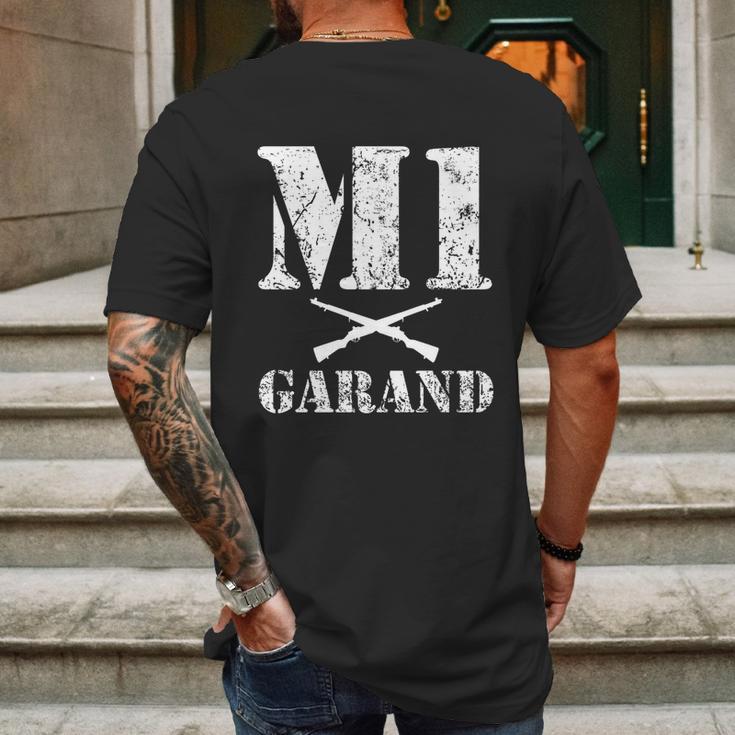 Wwii Gun Enthusiast M1 Garand Lover Military History Gift Mens Back Print T-shirt Gifts for Men