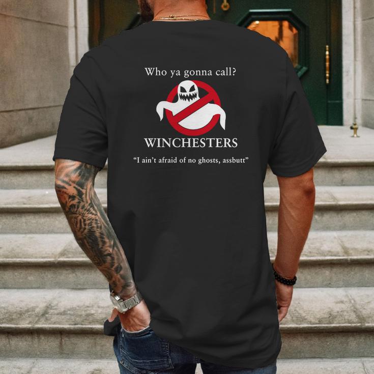 Who Ya Gonna Call Winchesters I Aint Afraid Of No Ghosts Assbutt Mens Back Print T-shirt Gifts for Men