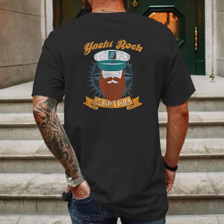 Yacht Rock Captain Mens Back Print T-shirt Gifts for Men