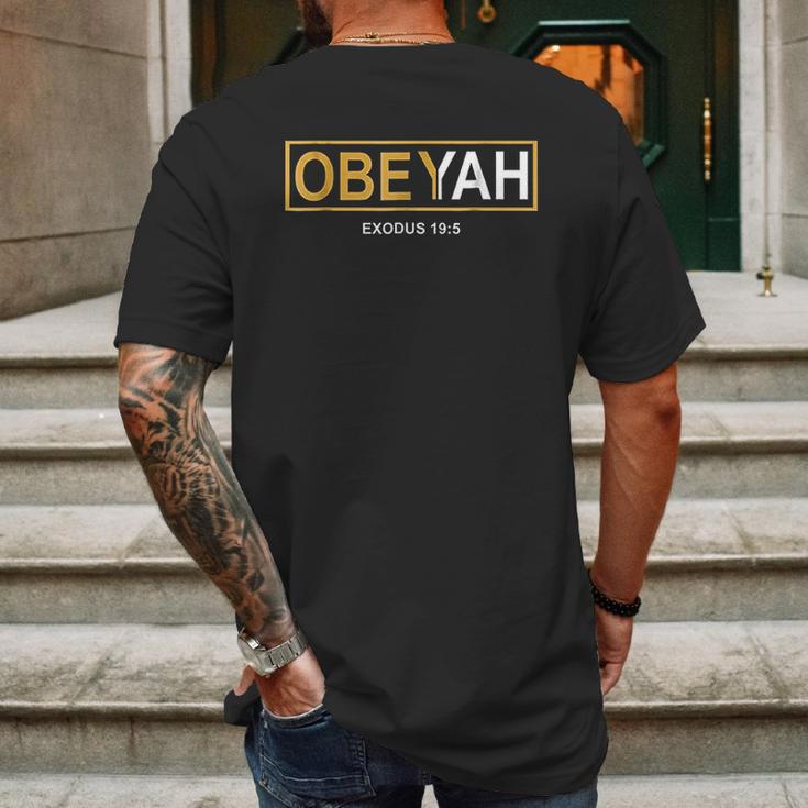 Yahweh Yahshua Yeshua Torah Mens Back Print T-shirt Gifts for Men