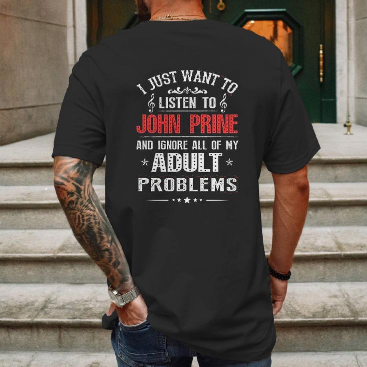 Ybtx John Prine Mens Back Print T-shirt Gifts for Men