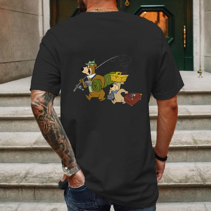 Yogi Bear Fishing Mens Back Print T-shirt Gifts for Men