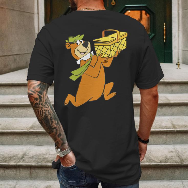 Yogi Bear Picnic Mens Back Print T-shirt Gifts for Men