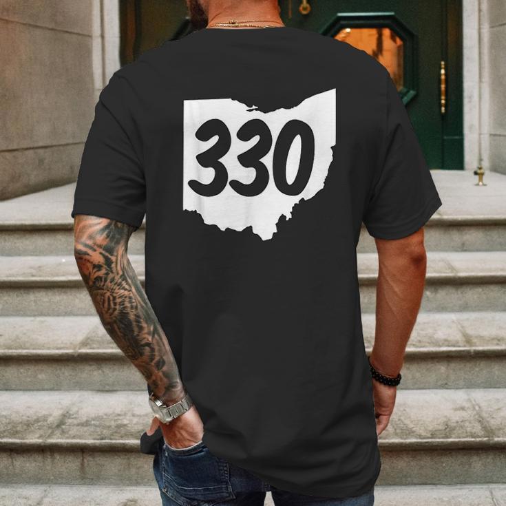 Youngstown Ohio 330 Area Code Mens Back Print T-shirt Gifts for Men