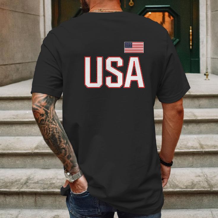 Youth Usa National Pride Mens Back Print T-shirt Gifts for Men