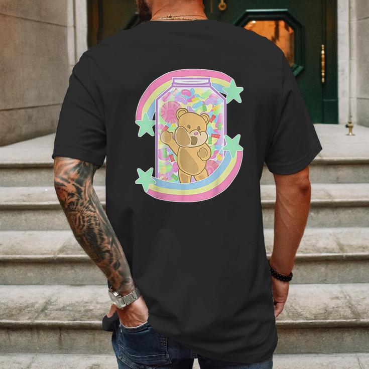 Yume Kawaii Clothing Bear In Candy Jar Pastel Goth Mens Back Print T-shirt Gifts for Men