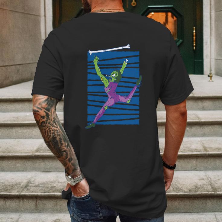 Zombie Baton Mens Back Print T-shirt Gifts for Men